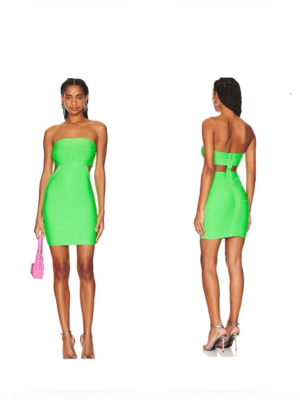 NWT Susana Monaco Bandage Tube Strapless‎ Mini Dress XS Green Zing